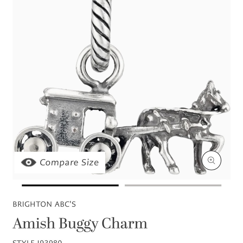 Brighton Silver Plated Horse and Buggy Charm